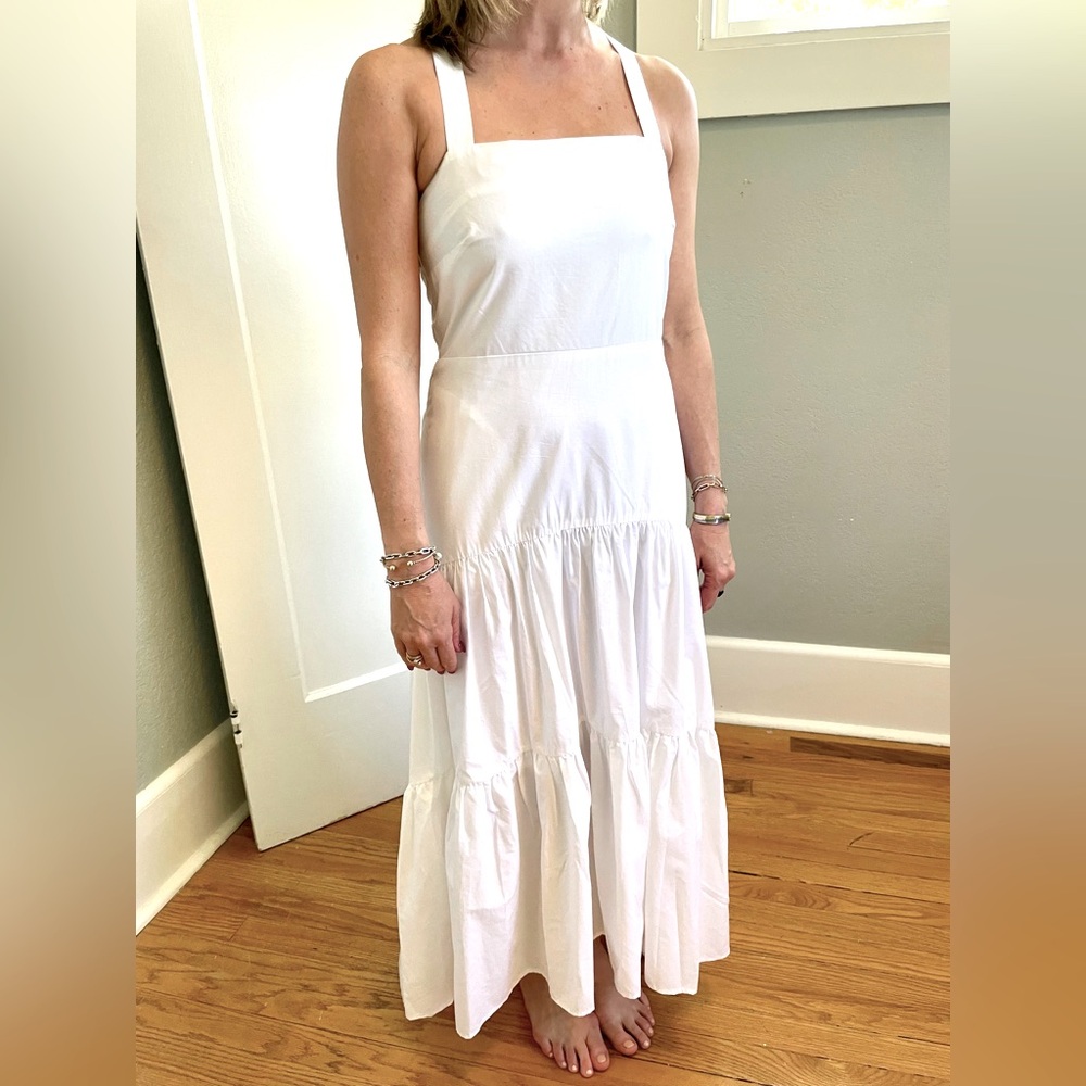White Banana Republic summer maxi dress